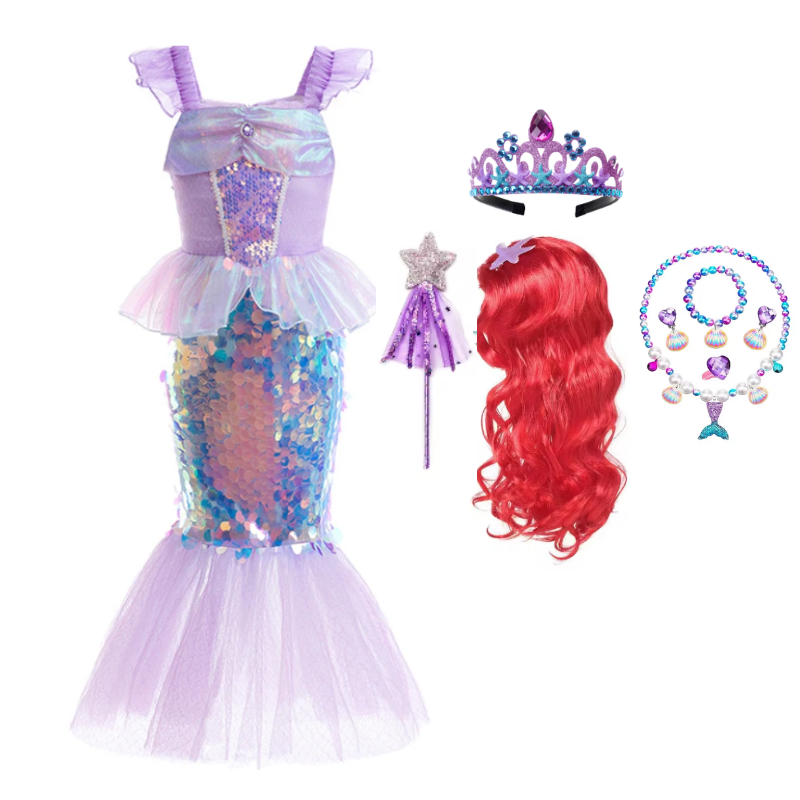 Fantasia Infantil Ariel Brilhante