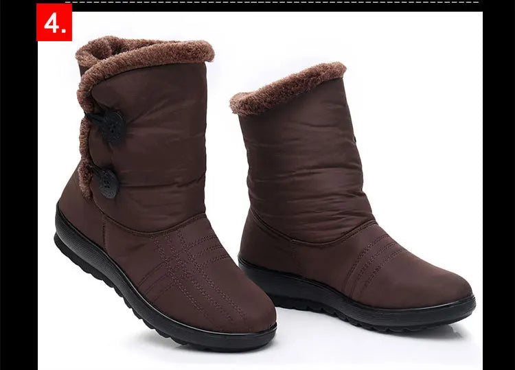 Bota Nevasca de Inverno Casual Impermeável