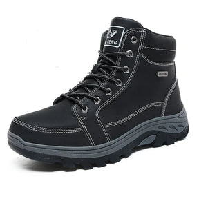 Bota Casual de Couro Inverno Snow Boots