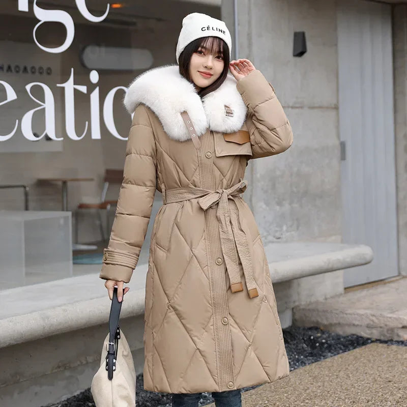 Jaqueta Parka Feminina de Inverno Luxury