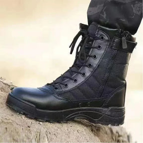 Bota Tática de Couro Forrada Inverno Militar Smooth