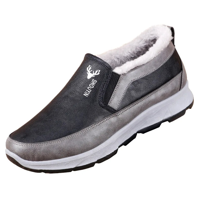 Mocassim de Couro Forrado Inverno Moose