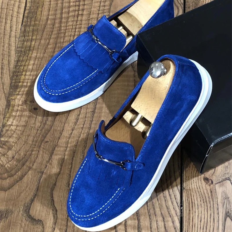 Mocassim Casual de Couro Camurça - Penny Loafer