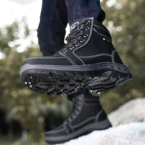 Bota Casual de Couro Inverno Snow Boots