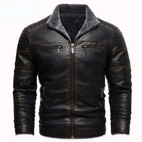 Jaqueta de Couro Masculina Motorcycle 2024