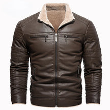 Jaqueta de Couro Masculina Motorcycle 2024