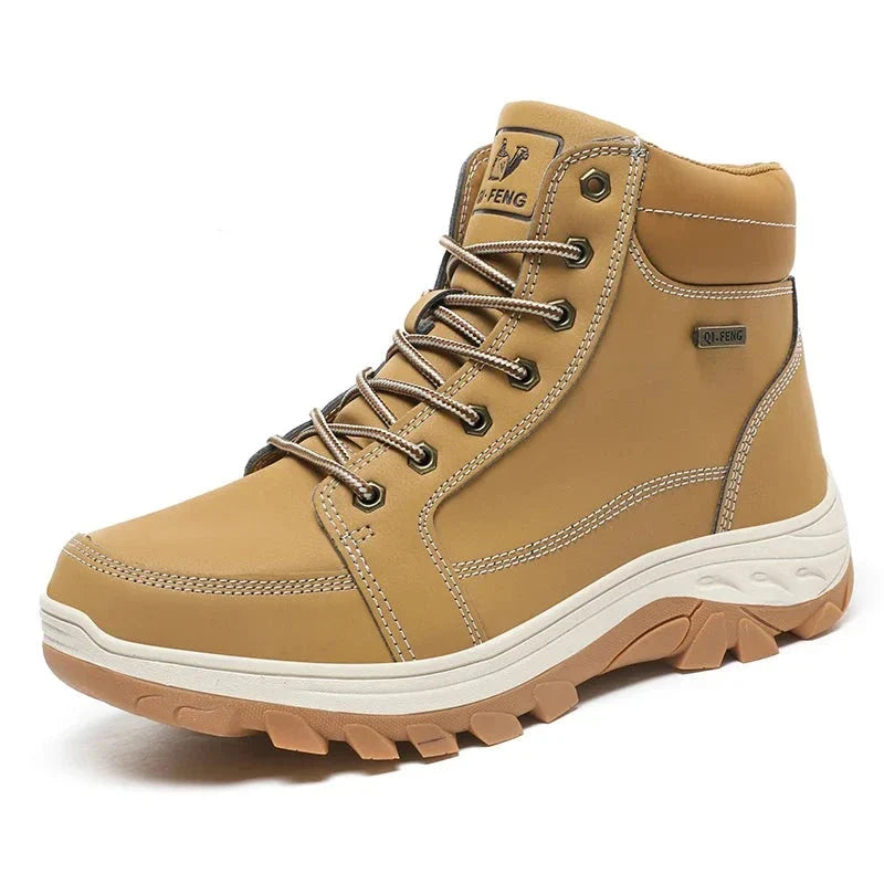 Bota Casual de Couro Inverno Snow Boots