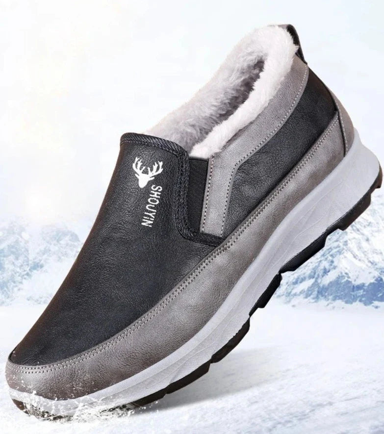 Mocassim de Couro Forrado Inverno Moose