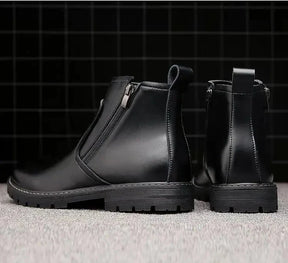 Bota de Couro Casual Inverno Chelsea