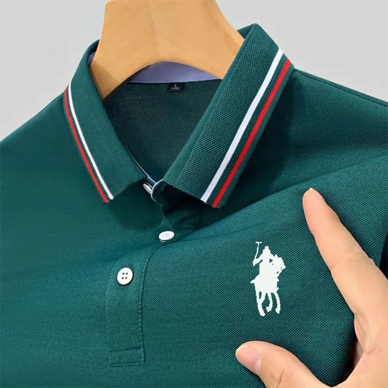 Camisa Masculina Polo Casual Simples Manga Curta - Lojas Passada Fina