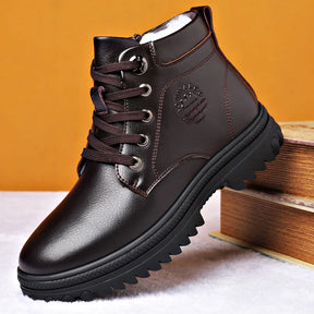 Bota Casual de Couro Inverno Passo Firme