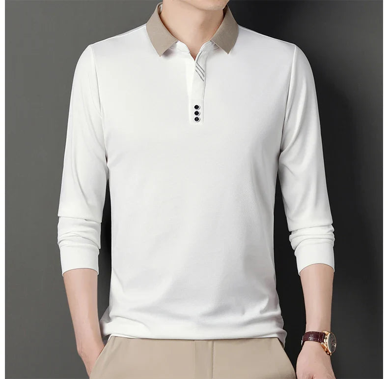 Camisa Polo Manga Comprida Anti-Odor Anti-Amassado Varsity