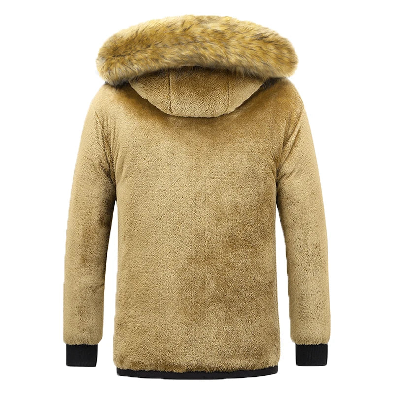 Jaqueta Parka Masculina com Capuz Forrado com Lã Volpen