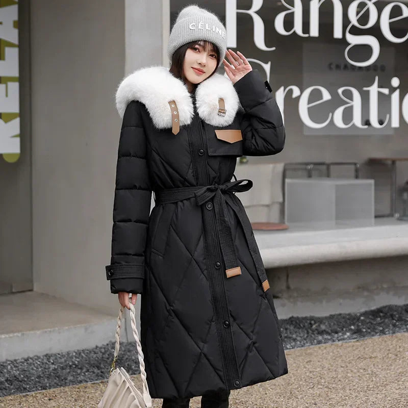 Jaqueta Parka Feminina de Inverno Luxury