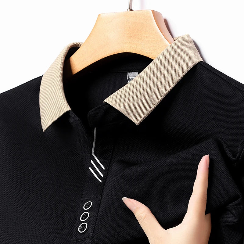 Camisa Polo Manga Comprida Anti-Odor Anti-Amassado Varsity