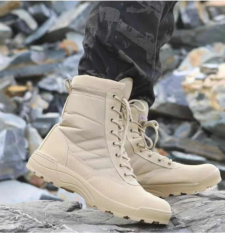 Bota Tática de Couro Forrada Inverno Militar Smooth