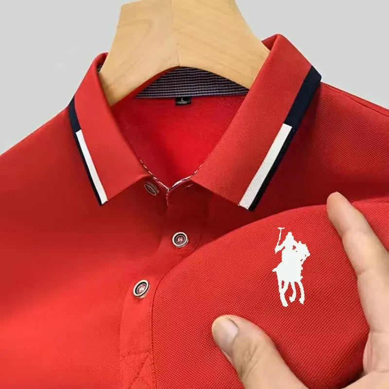 Camisa Masculina Polo Casual Simples Manga Curta - Lojas Passada Fina