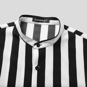 Camisa Versátil Casual Listrada