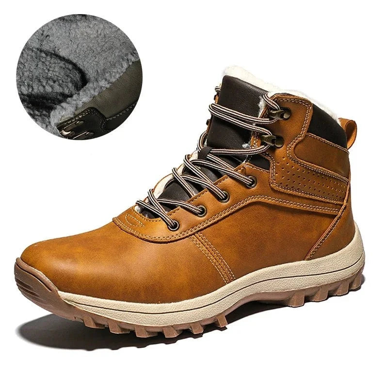 Bota Casual de Couro Inverno Ártic