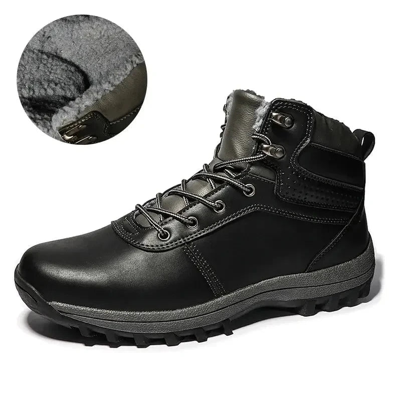 Bota Casual de Couro Inverno Ártic