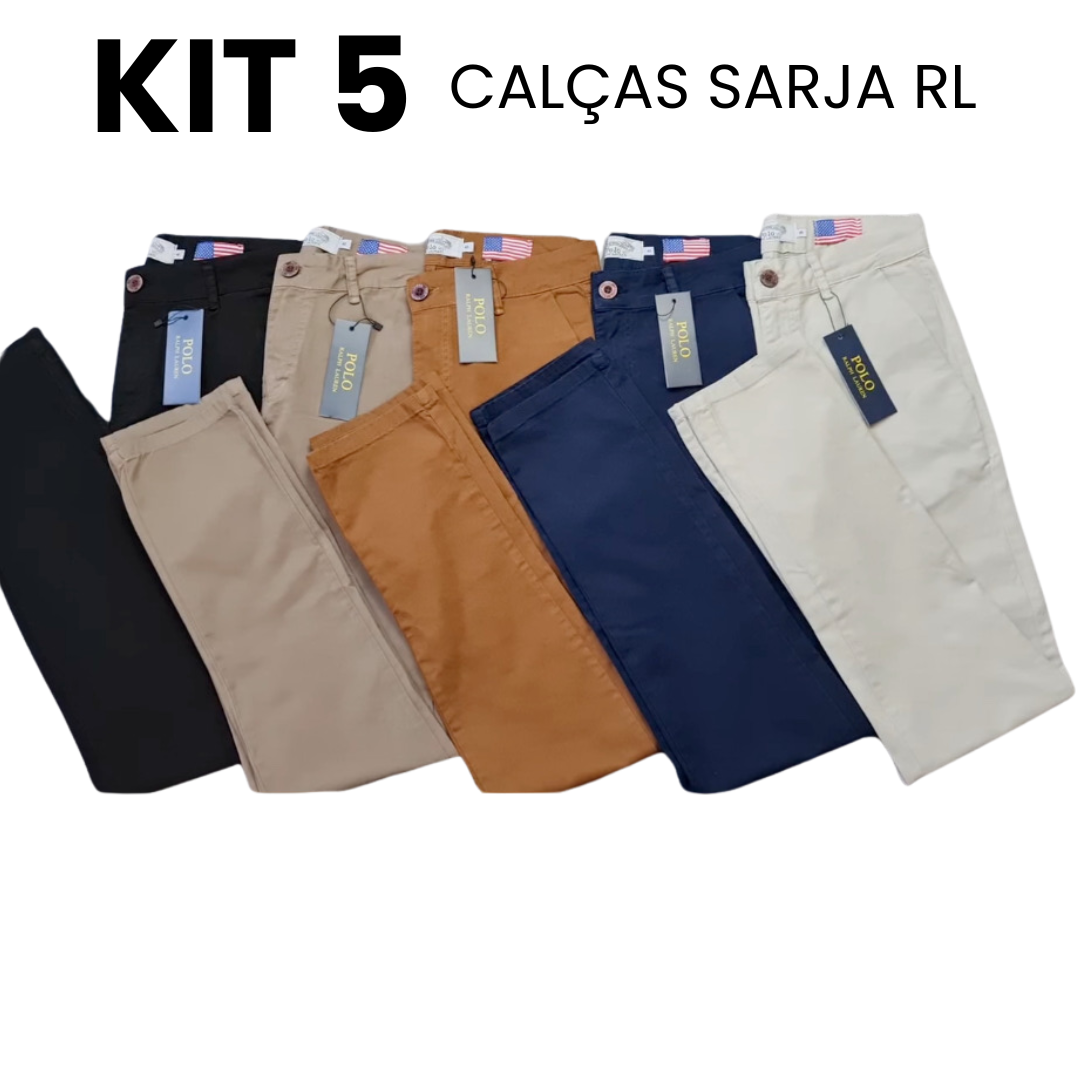 Kit 5 Calças Ralph Lauren Cores Mistas - Lojas Passada Fina