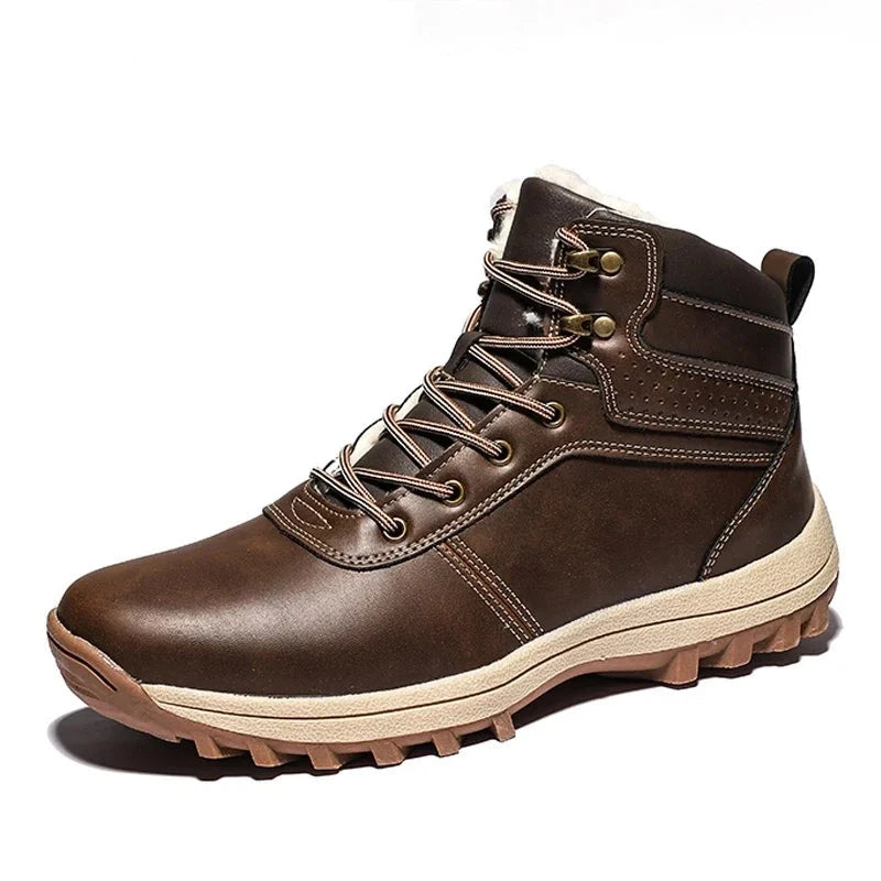 Bota Casual de Couro Inverno Ártic