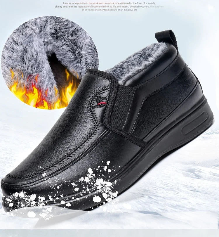 Mocassim de Couro Inverno Forrado Winter