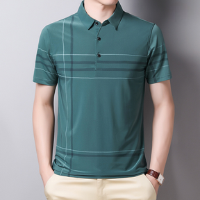 Camisa Polo com Listras Casual