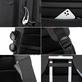 Mochila Executiva Draker - Notebook 17`, Impermeável e Porta USB